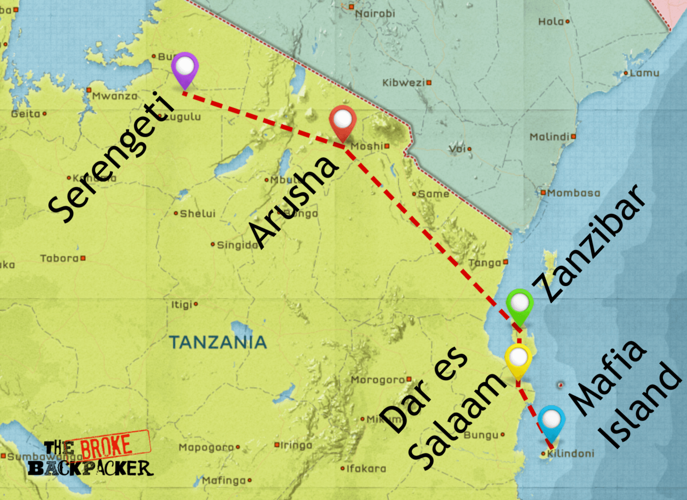 backpacking tanzania itinerary 2 weeks