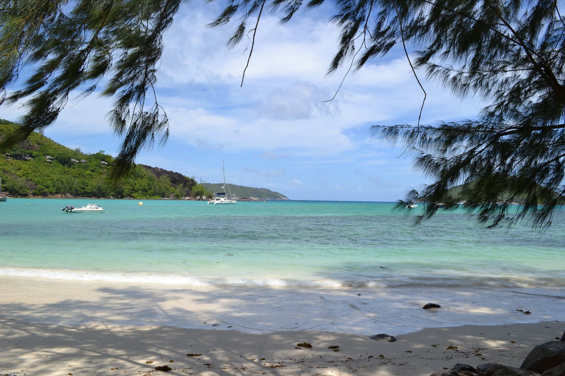 a sandy beach seen Victoria while staying in Seychelles