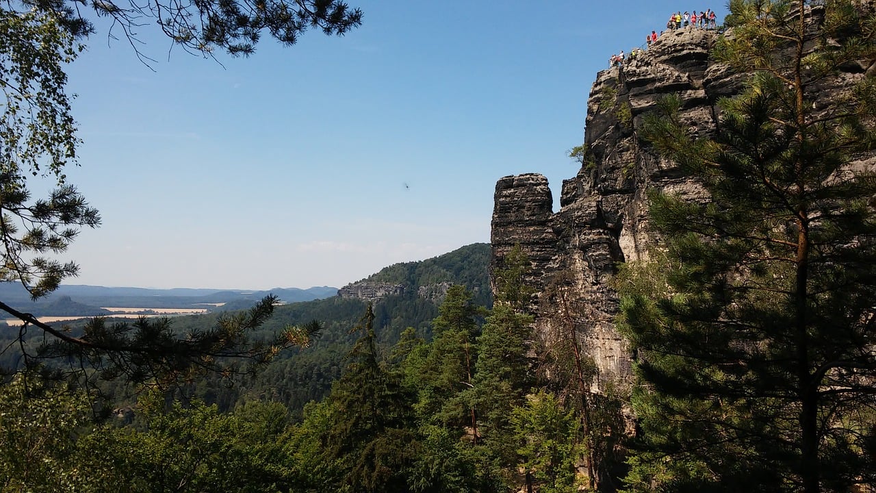hiking in bohemian switzerland national park in czech republic