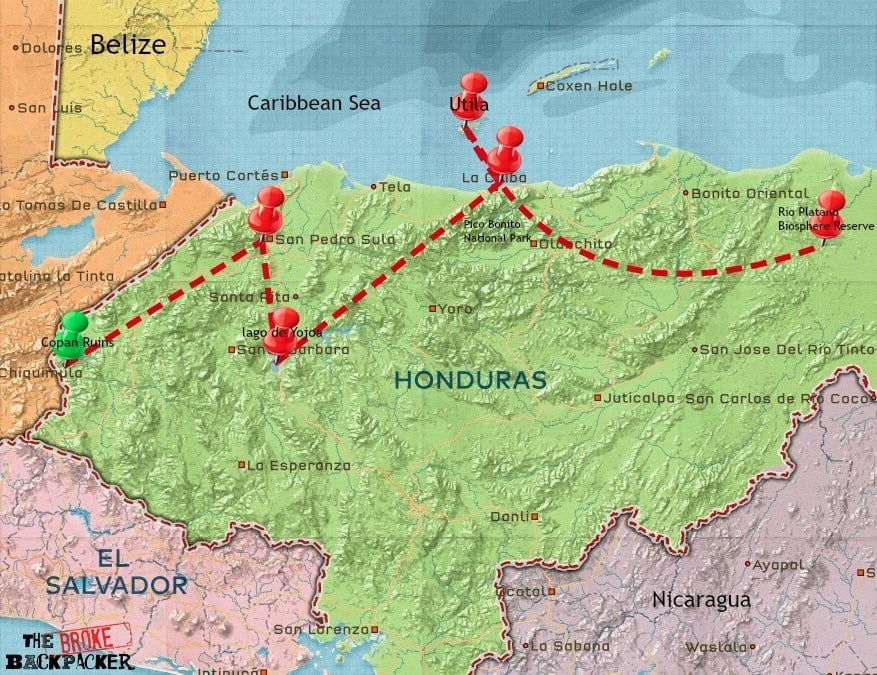 honduras itinerary