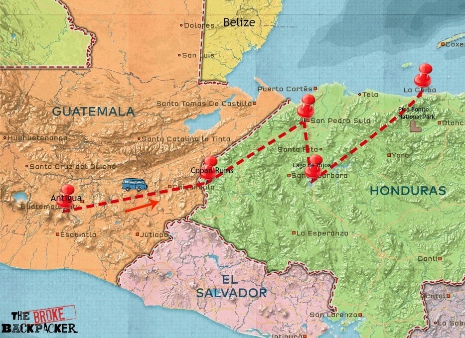 honduras itinerary