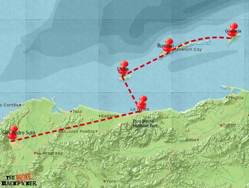 honduras itinerary