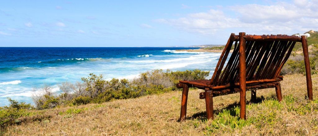 relaxing chair by the beach tofo mozambique