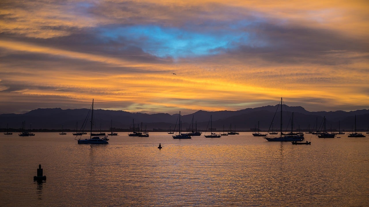 boats in the harbor of darwin