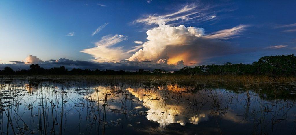 florida storm clouds above everglades florida