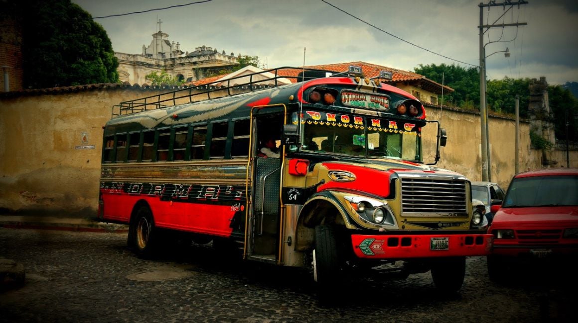 Riding a chicken bus is an amazing experience in Latin America