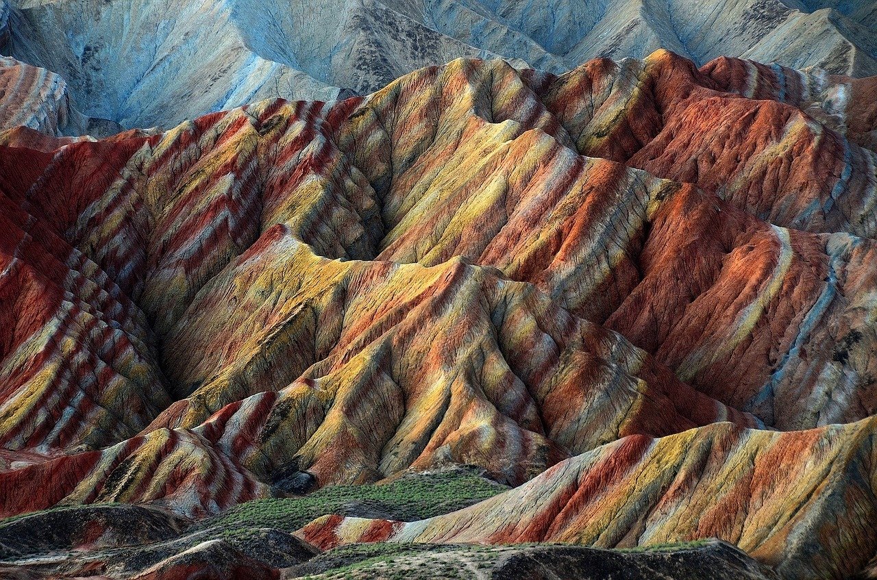 colorful rock formations death valley national park california