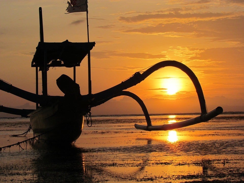 sunrise from Sanur Beach