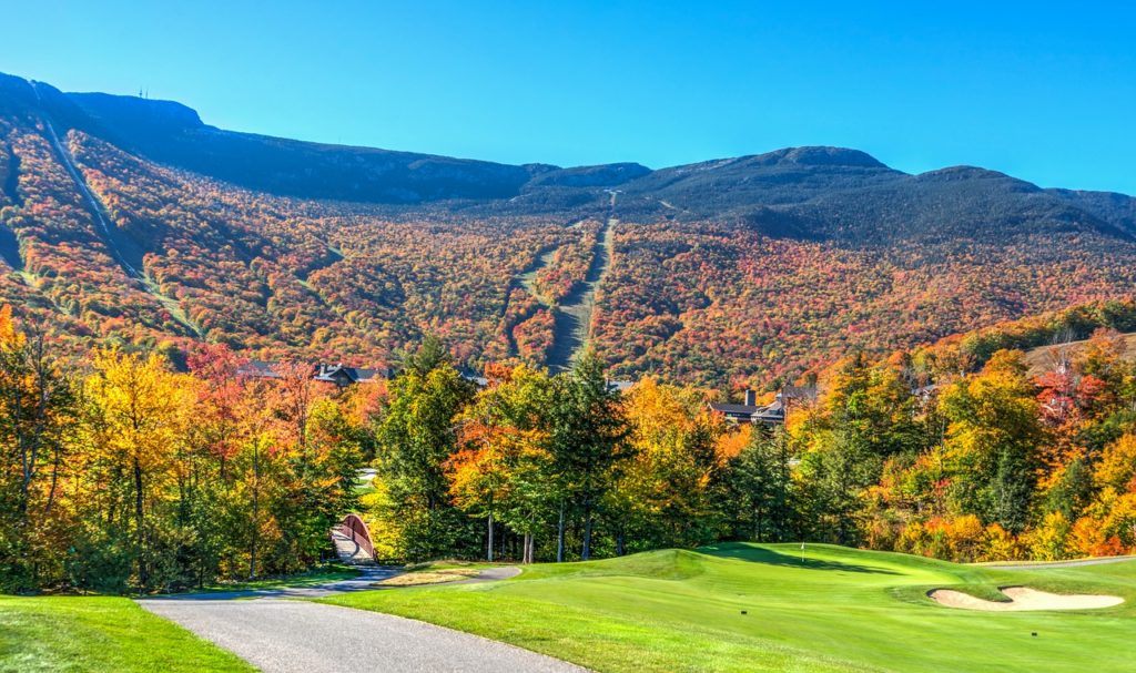 View over mountains in Vermont