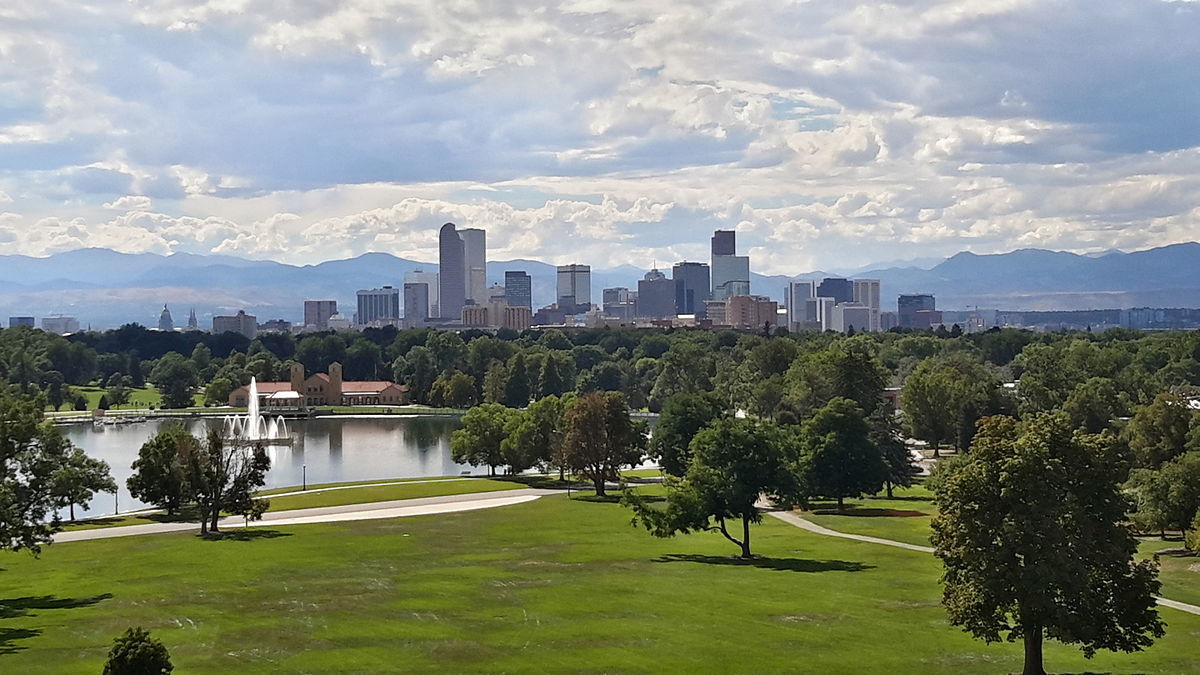 city park and denver skyline