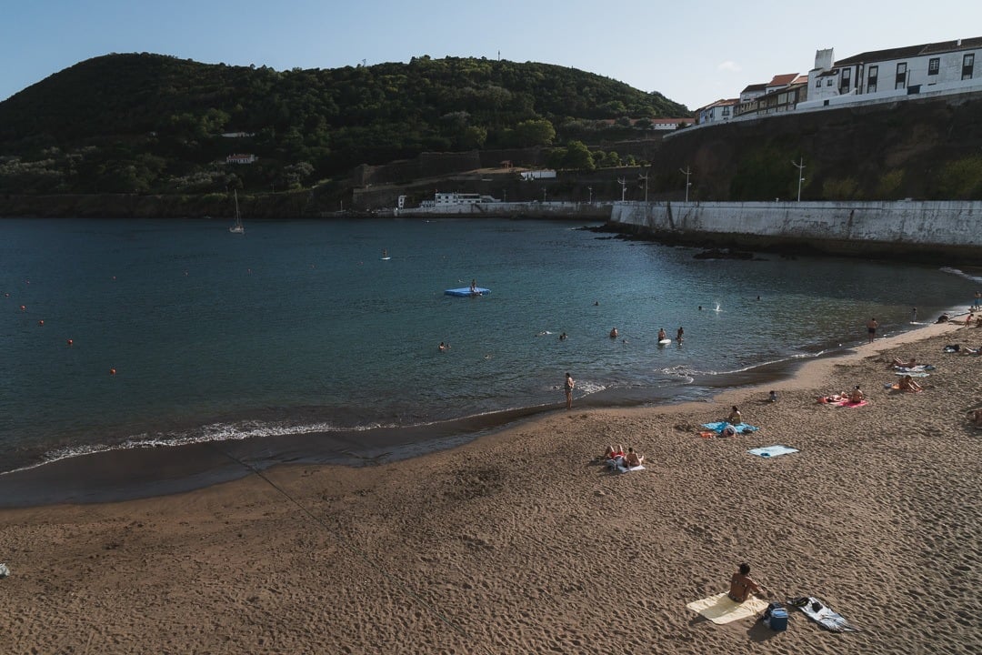 manmade beach in Angra do Heroismo