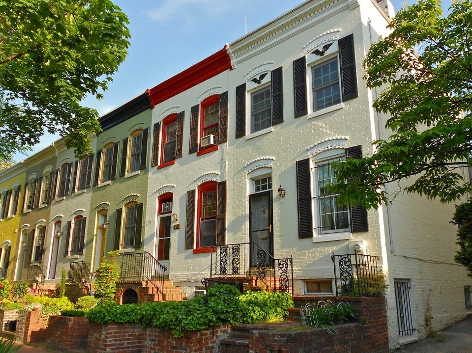 row houses in Foggy Bottom, Washington DC