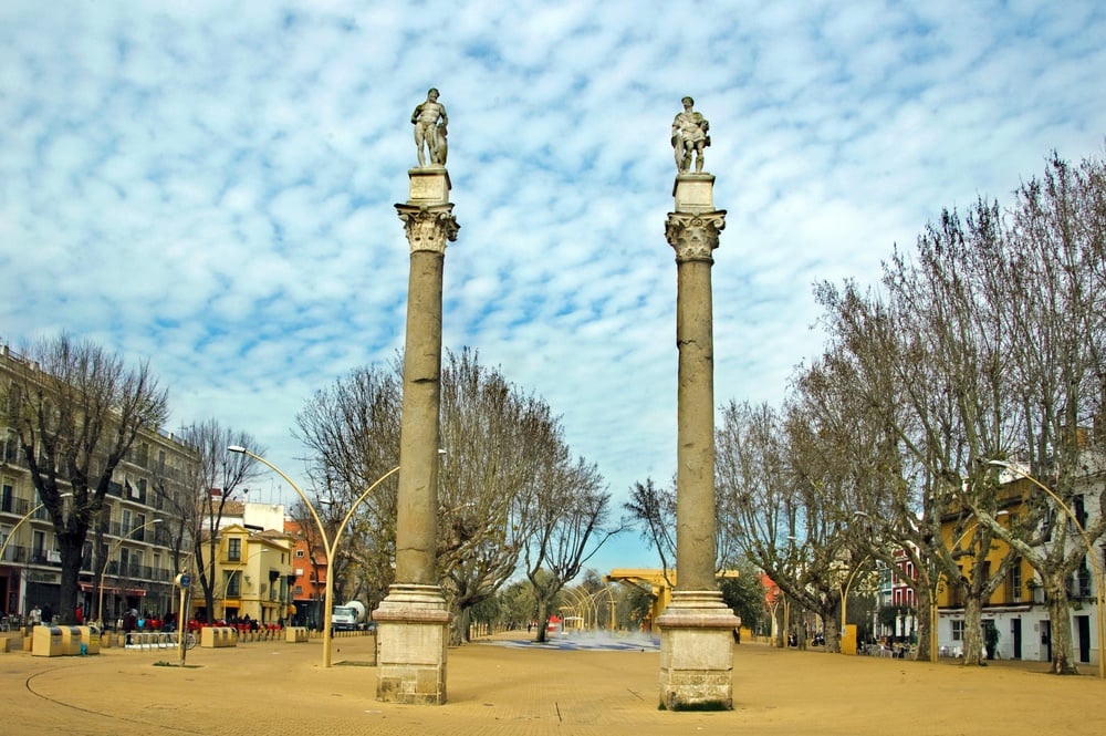 La Alameda de Hercules Plaza in Macarena Neighbourhood, Seville