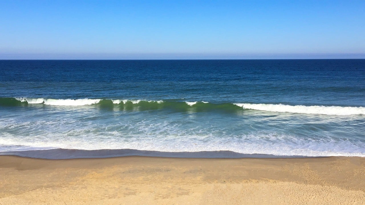 cape cod sandy beach and ocean