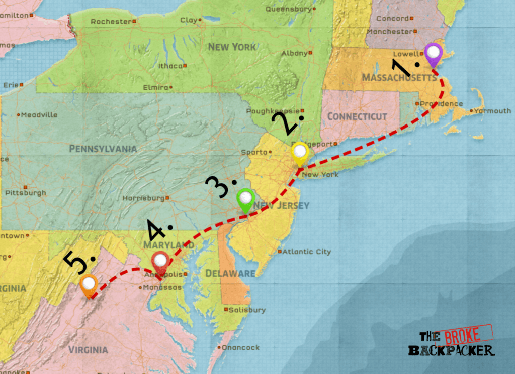 road trip destinations east coast