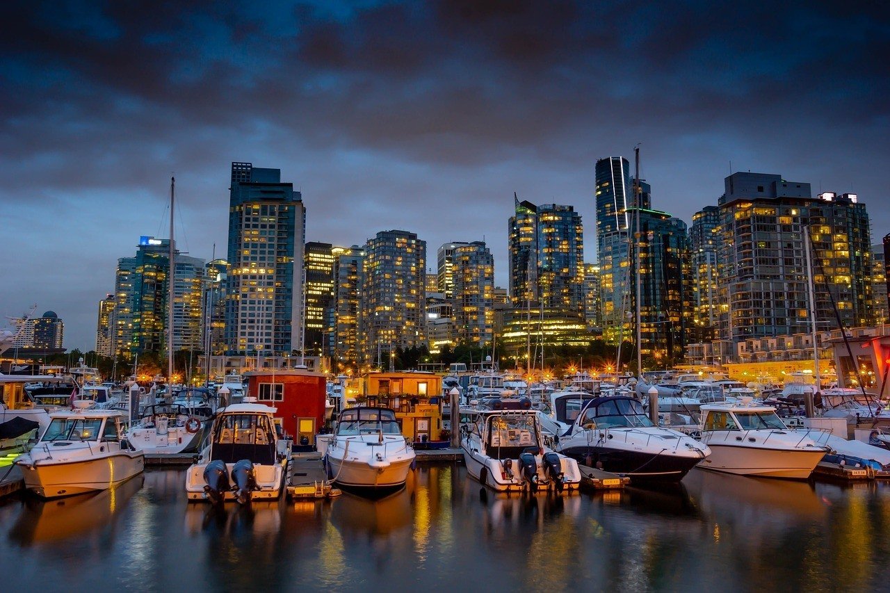 backpacking vancouver bay at night