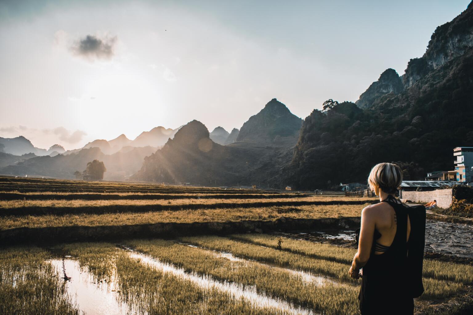 The evening of day 3 on the Ha-Giang Loop in Vietnam.