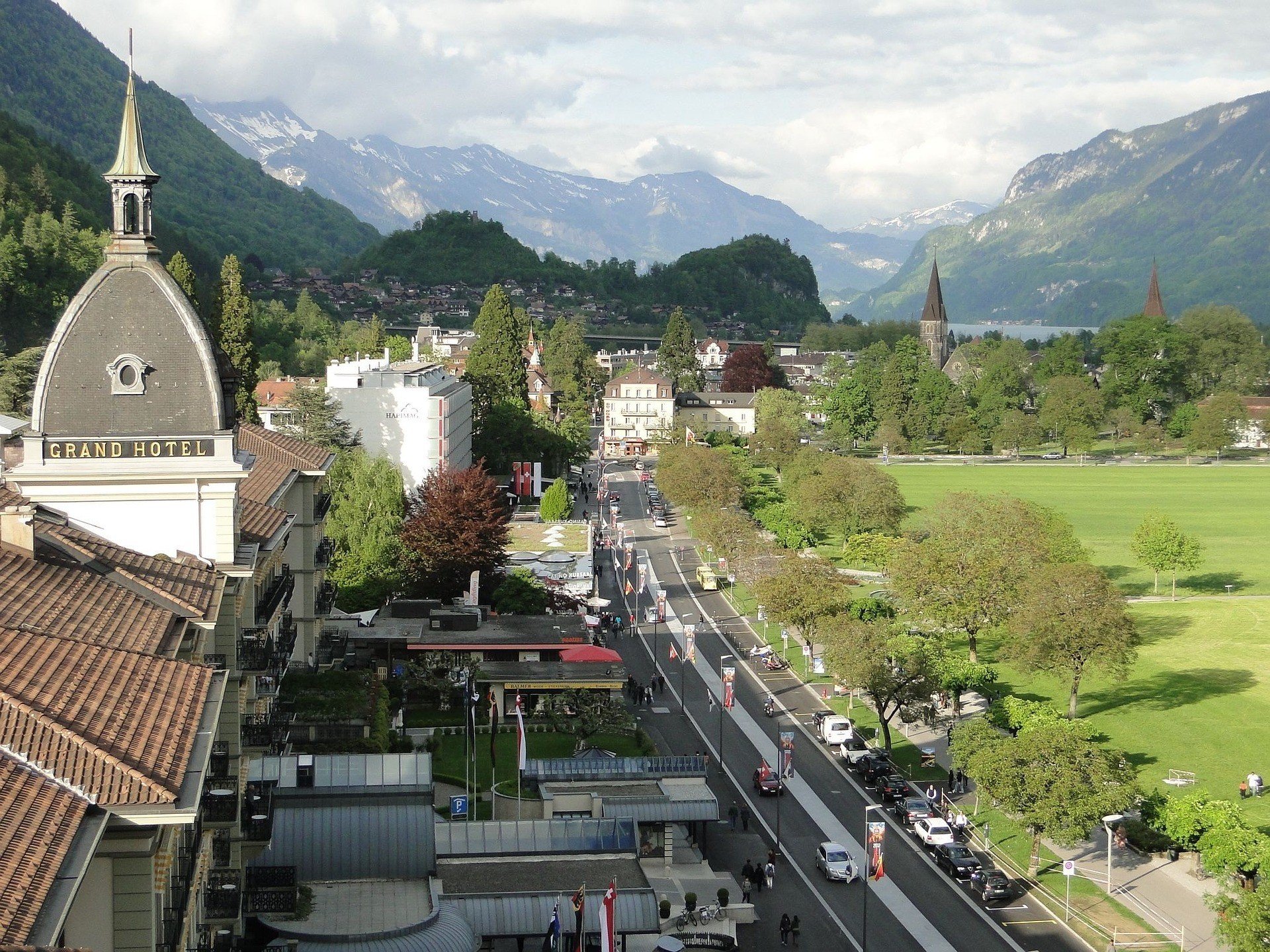 Ariel view of Interlaken City, Interlaken