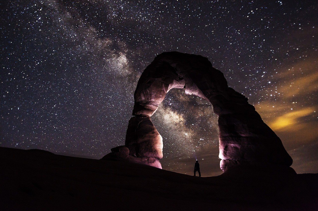 Delicate Arch in Utah at Night