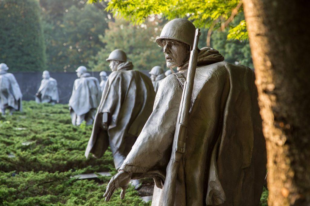 Korean War Memorial in Washington DC - tribute to South Korea's modern history