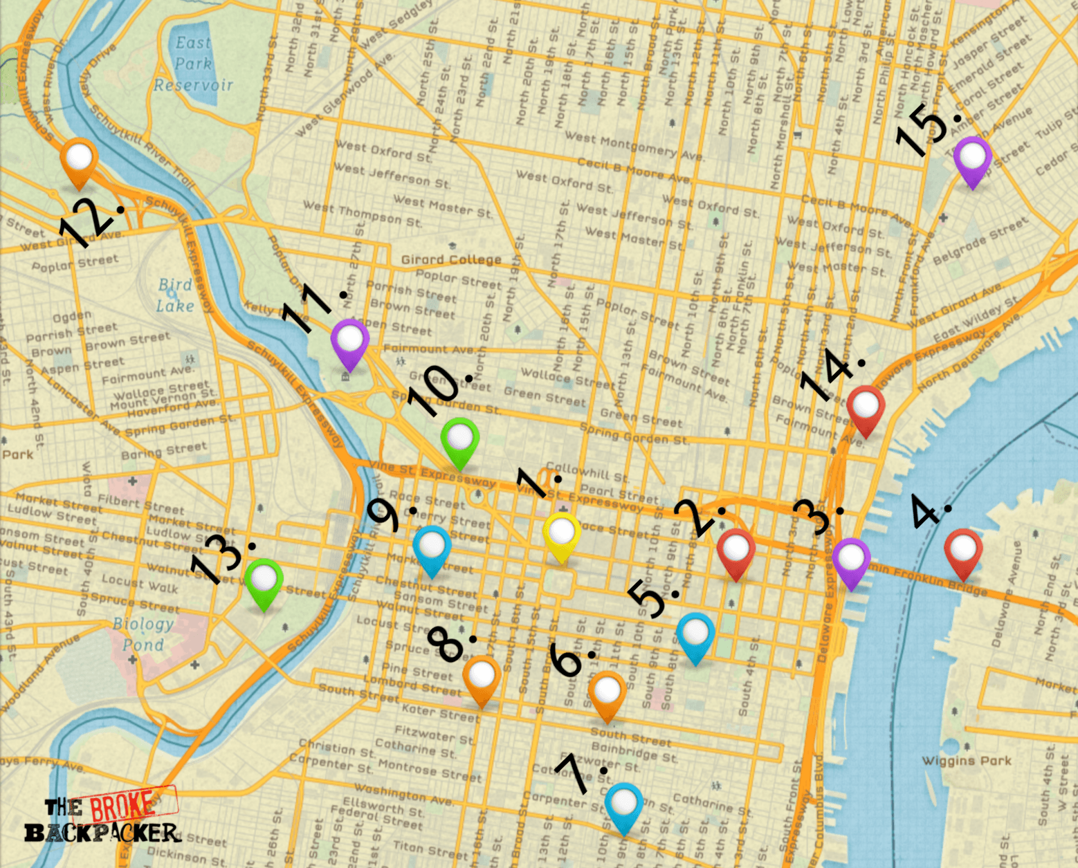map of philadelphia travel guide