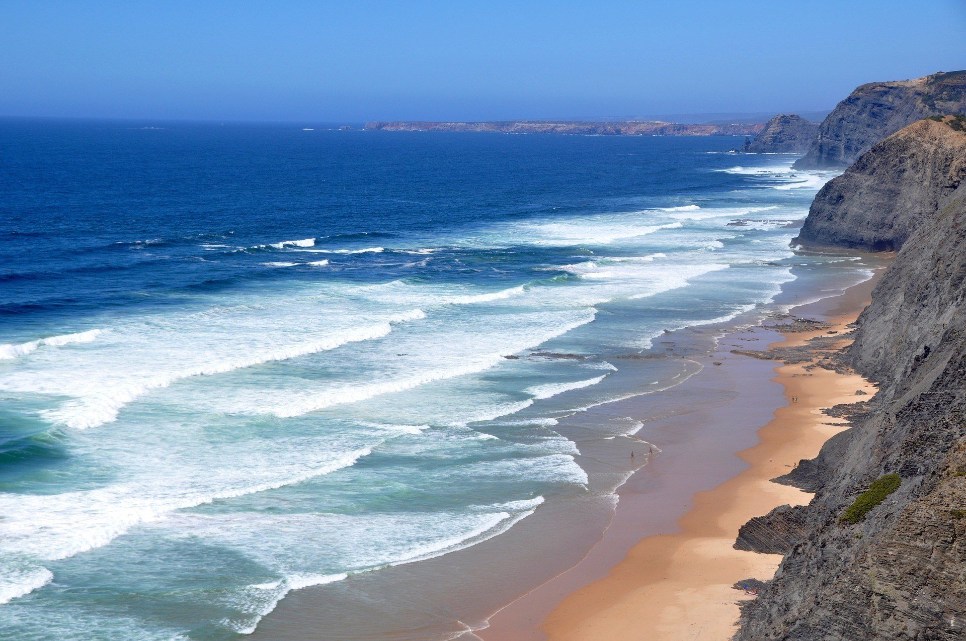 safety portugal beach and blue sky