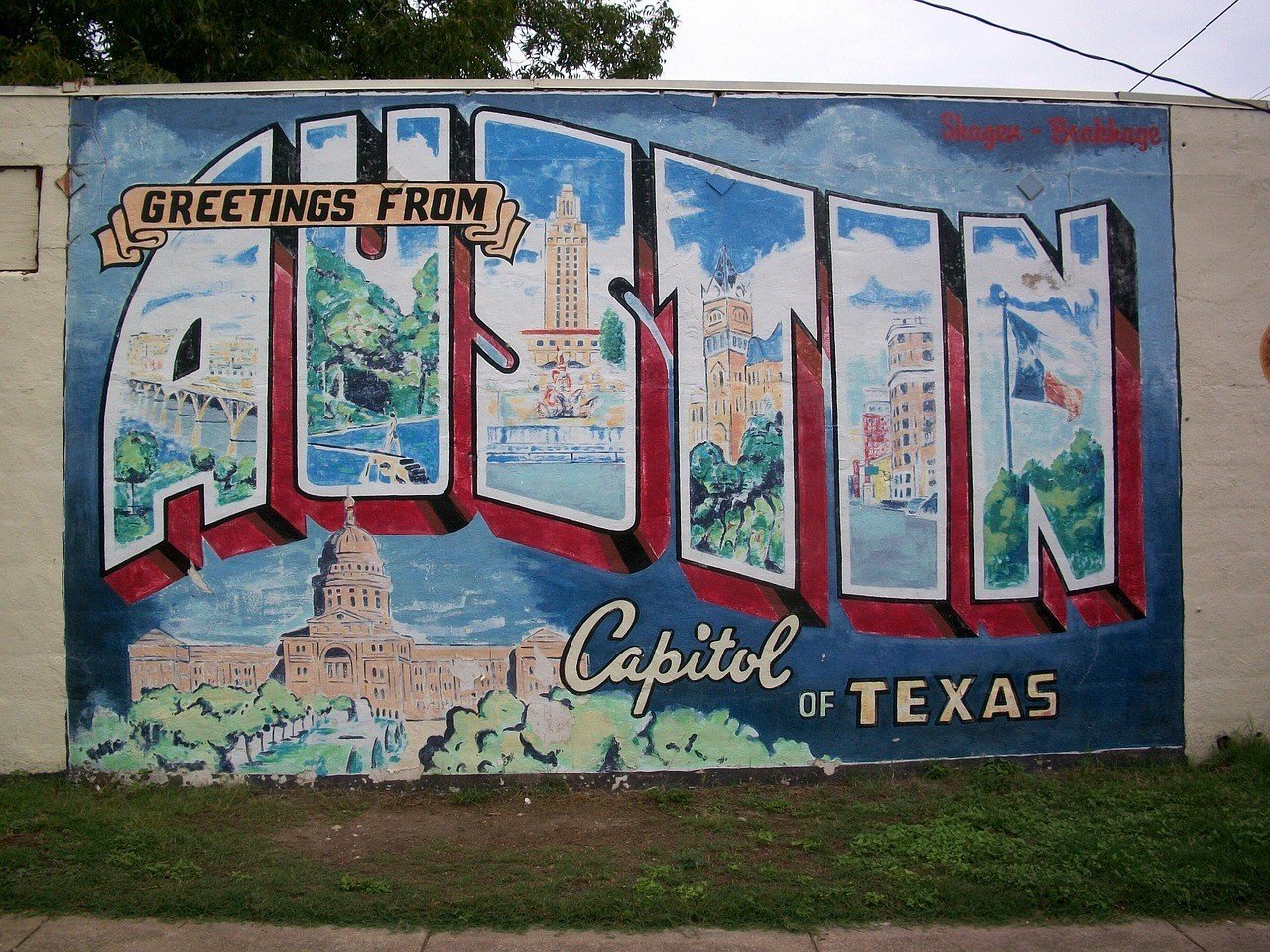 Welcome sign in Austin Texas