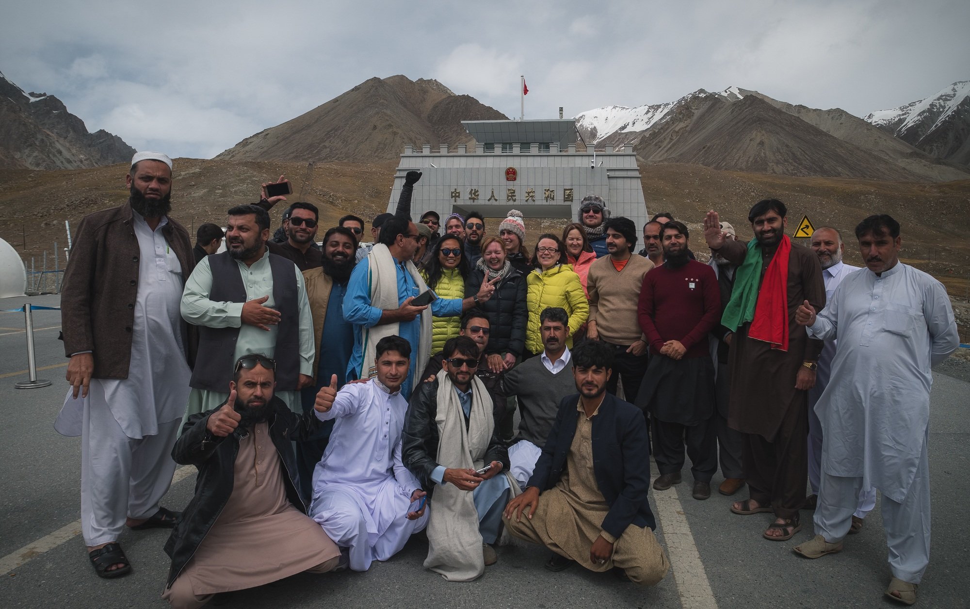 khunjarab pass group photo in pakistan