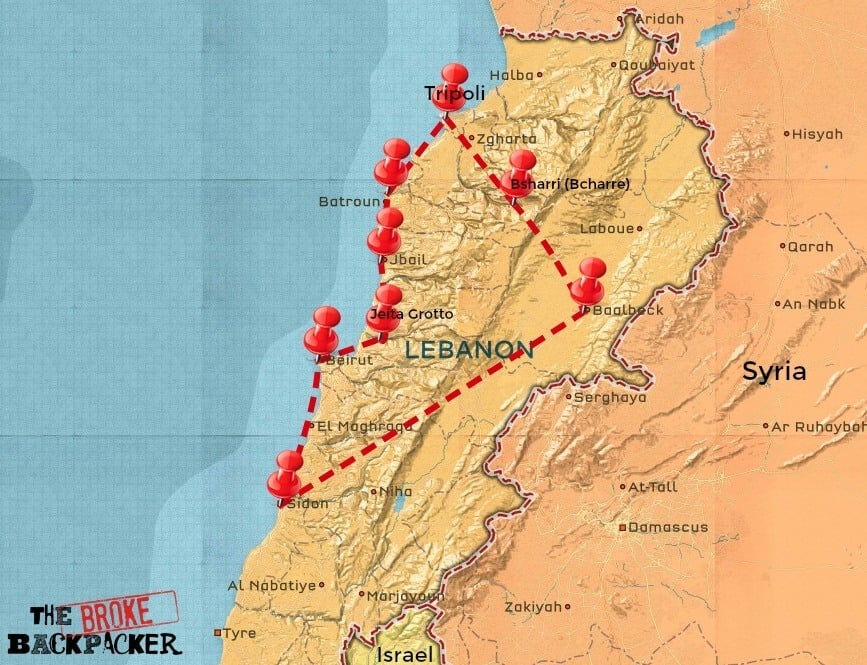 Lebanon itinerary