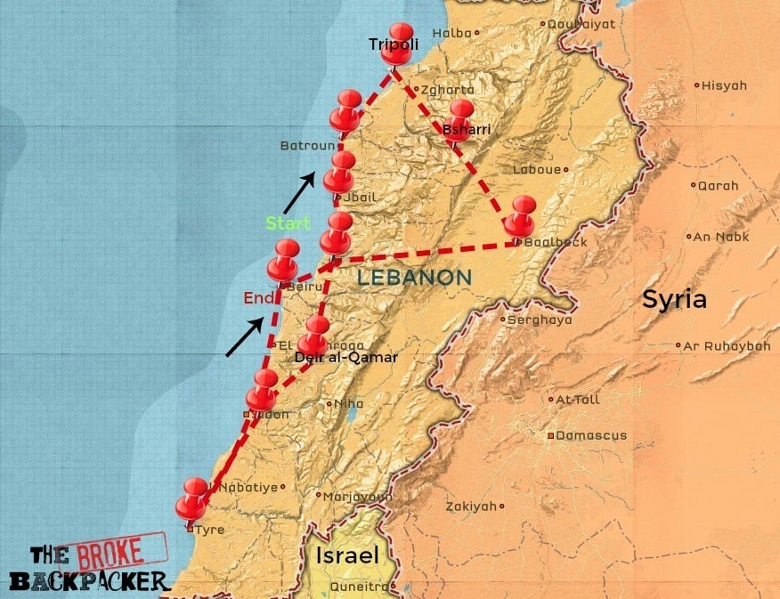 lebanon itinerary
