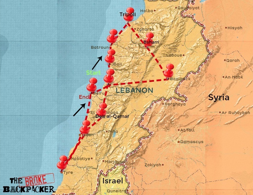 lebanon itinerary lebanon itinerary