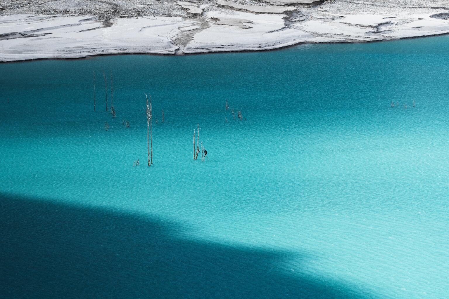 blue glacier lake in pakistan tour