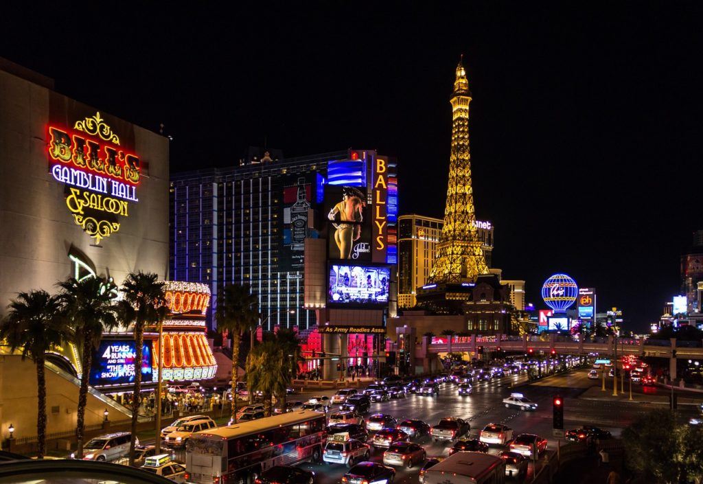 las vegas strip at night