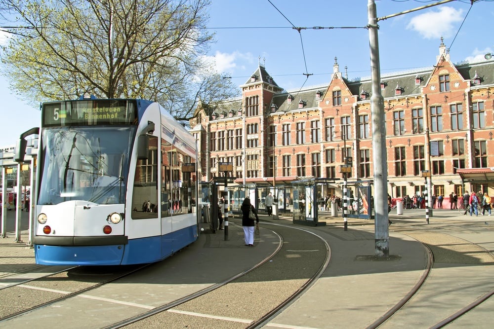 tram in amsterdam