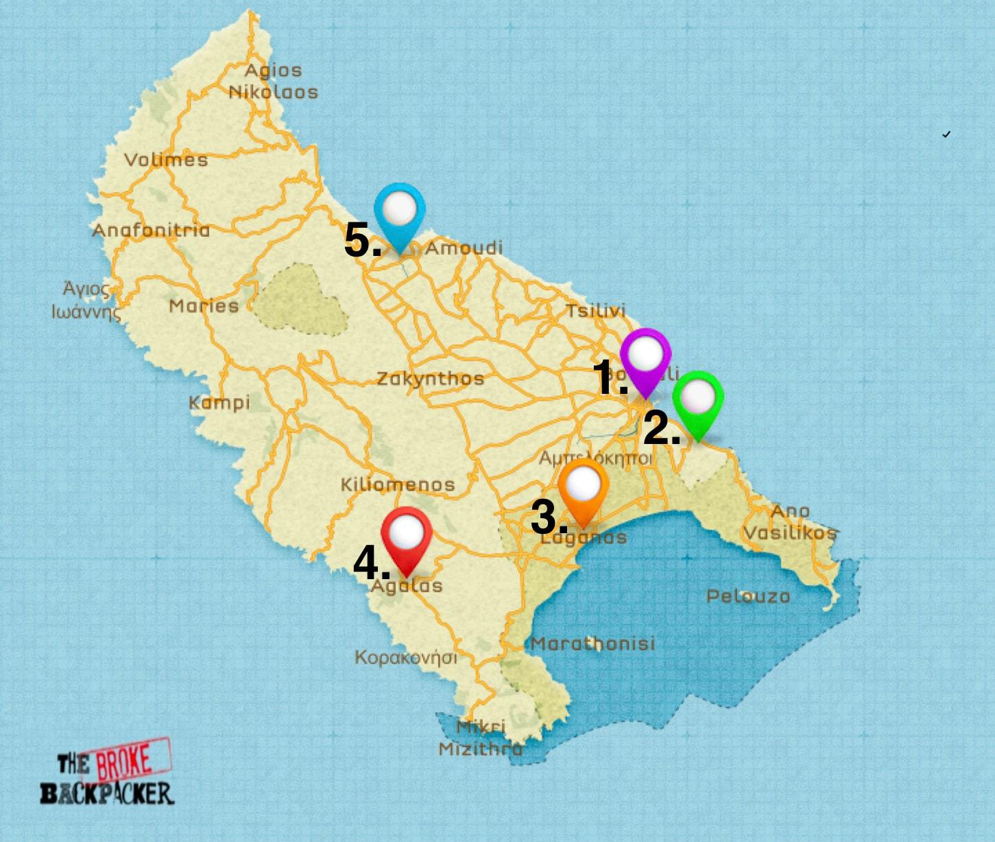 Zakynthos Mapa Zakynthos Min