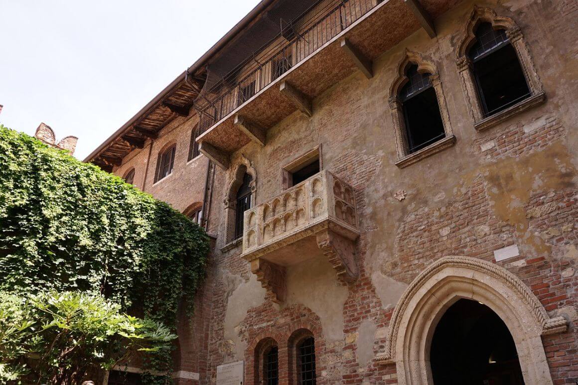 Juliet's baclony in the Historic Centre, Verona