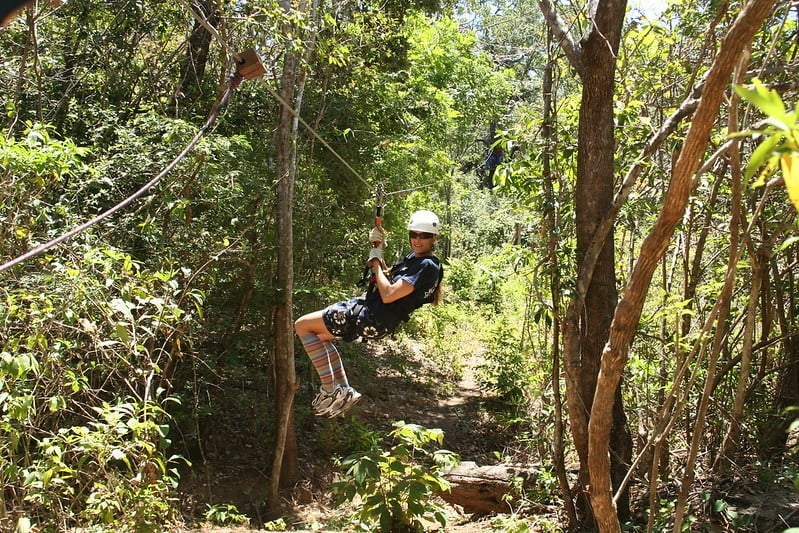 Zipline, Hot Springs and Water Slide in the Jungle