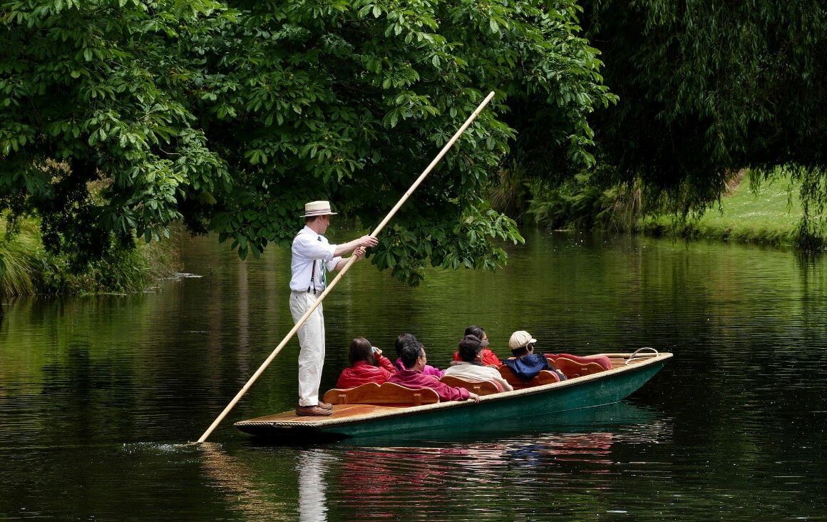 Punting on the avon river Inner city, Christchurch