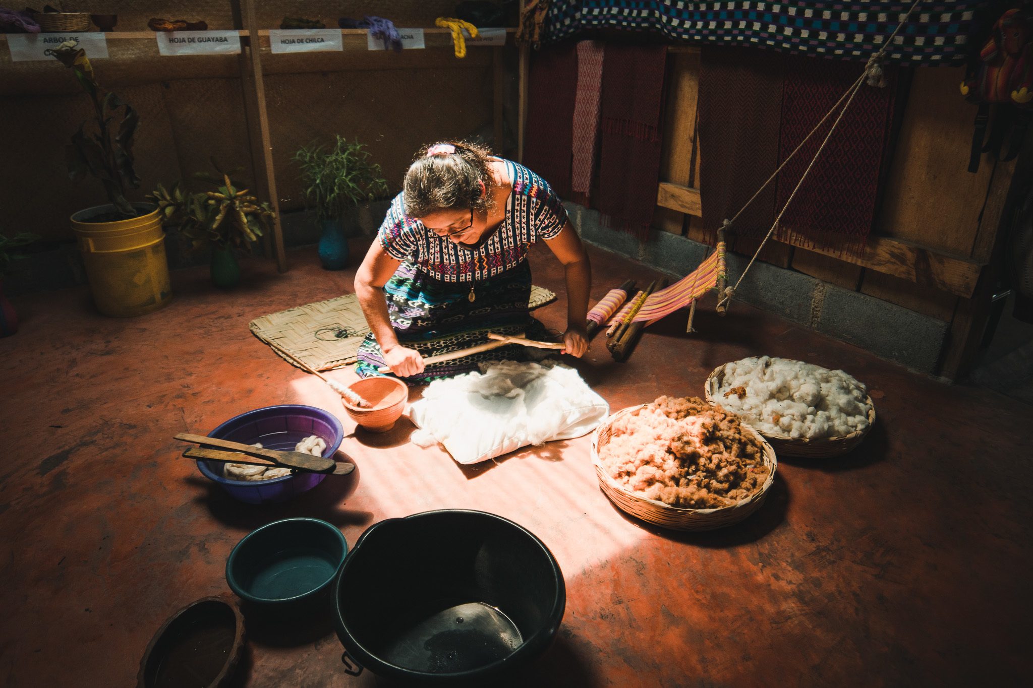 weaving class in San Juan