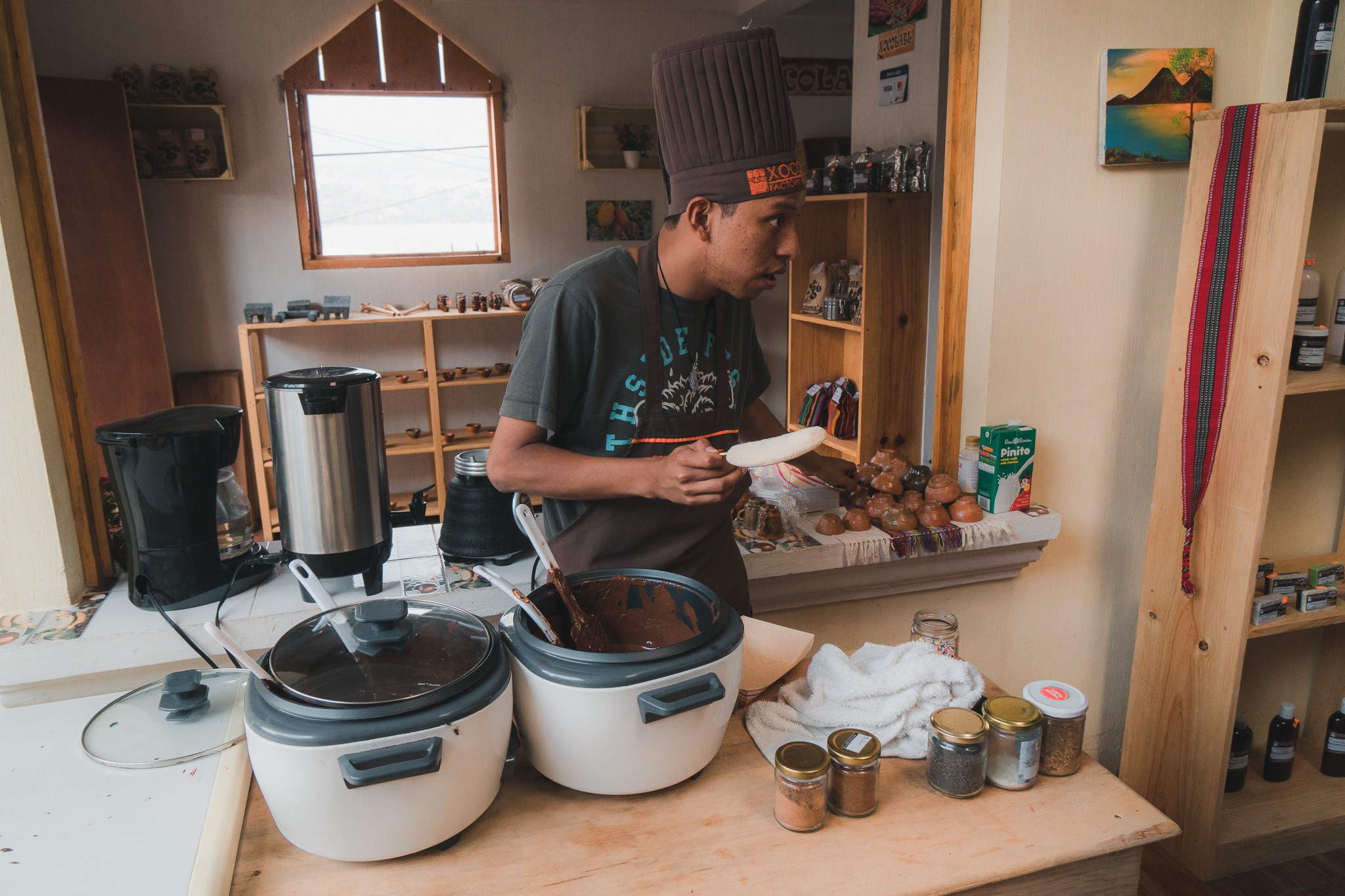 making chocolate in Guatemala