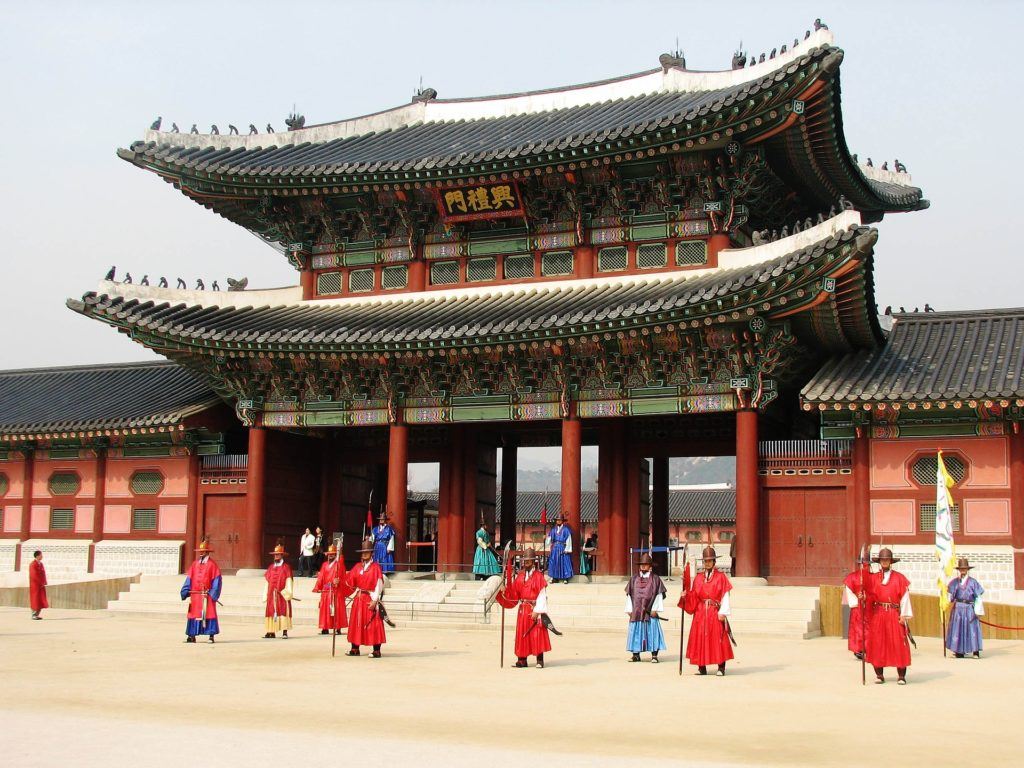 Gyeongbokgung Palace - a major tourist attraction and historical site in Seoul, South Korea