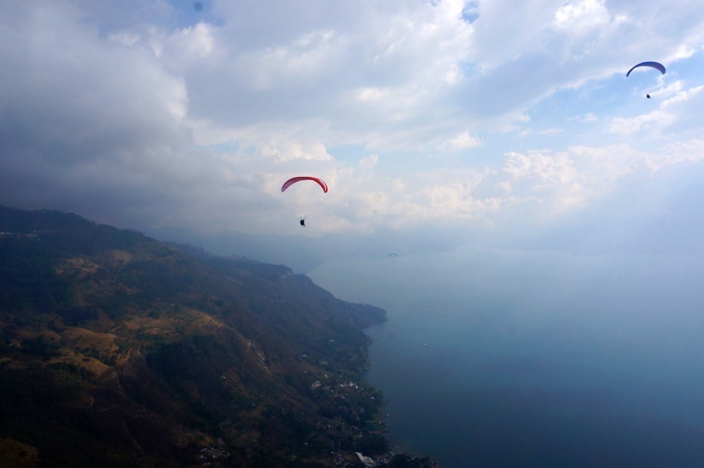 paragliding in Lake Atitlan