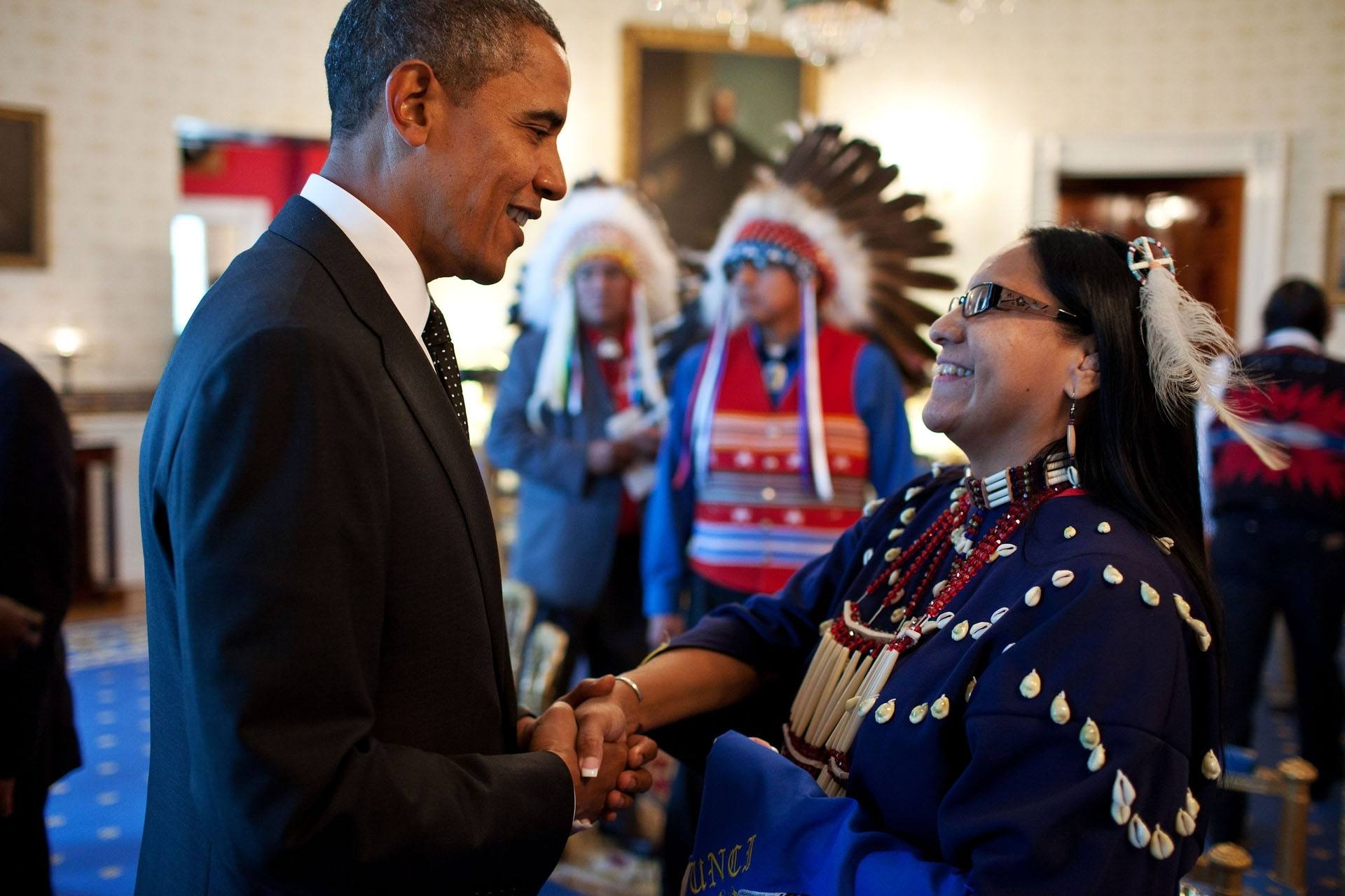 barak obama and native american leaders