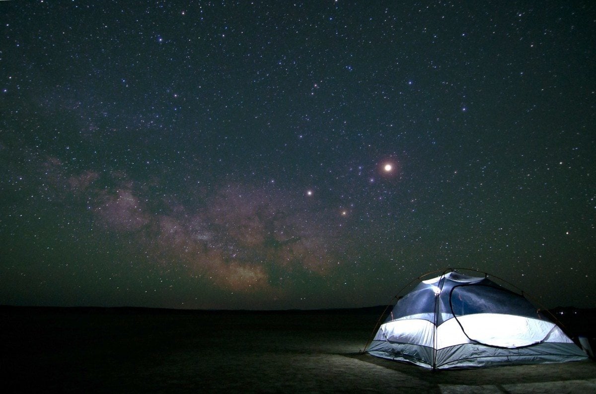 Sleeping under the stars with a budget backpacking tent