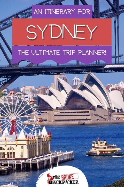 sydney travel itinerary