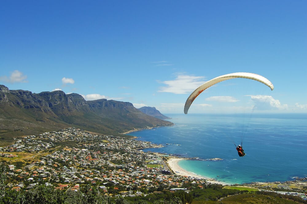 Paragliding off Lions Head