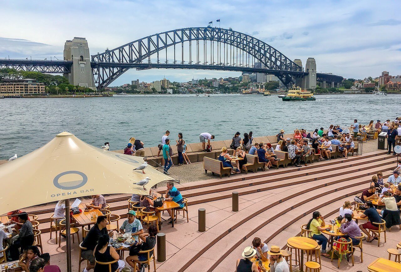 View of the Sydney Harbour Bridge from The Opera Bar