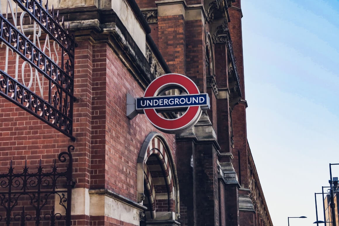 Underground at St Pancras Station London