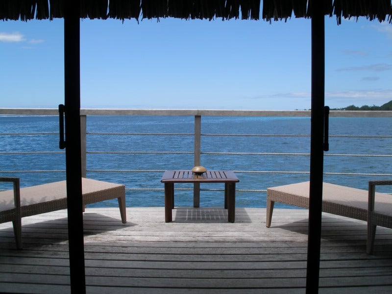 View from room in the Moorea Pearl Resort in Moorea
