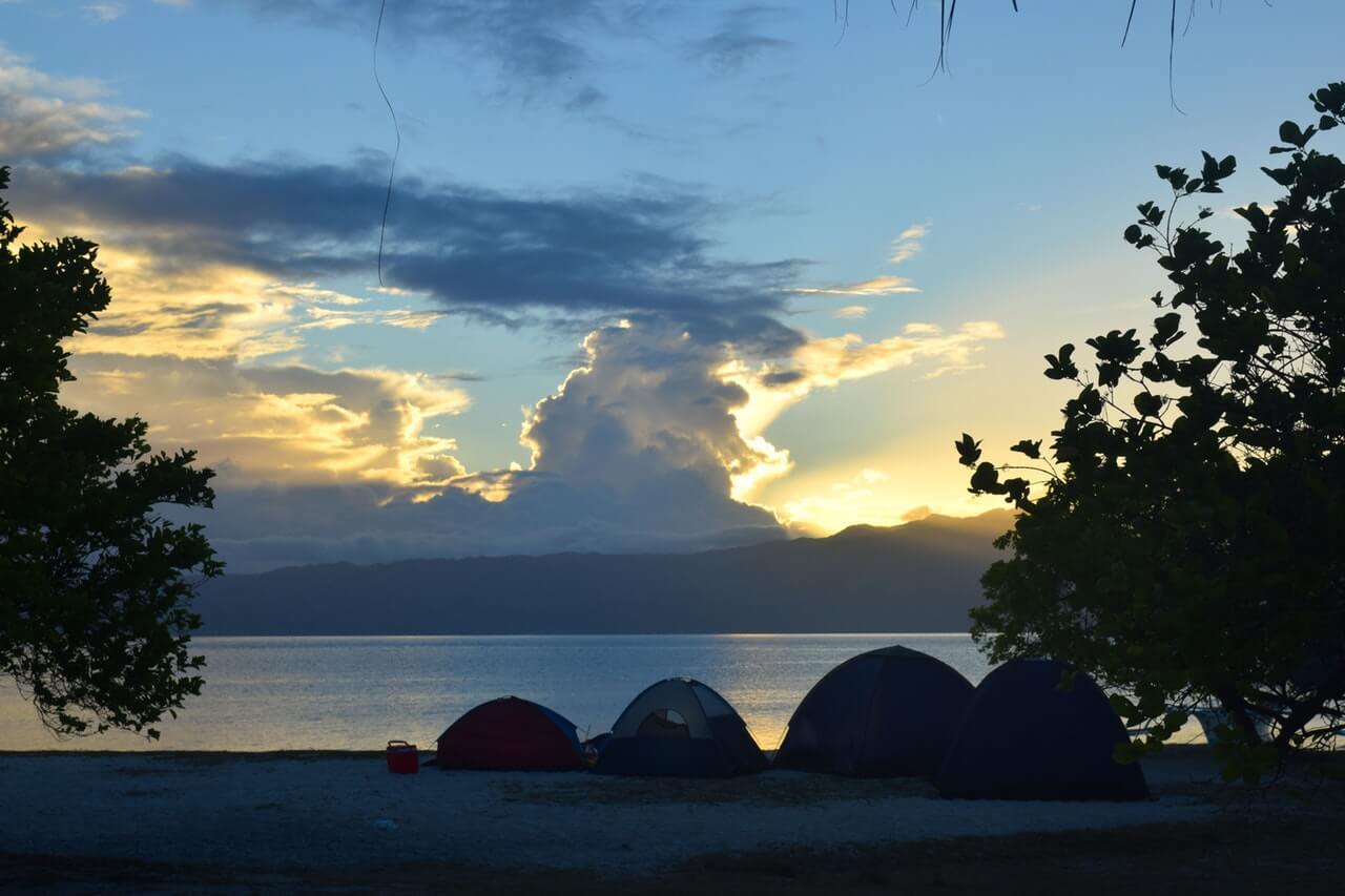 Camping on a Byron Bay beach